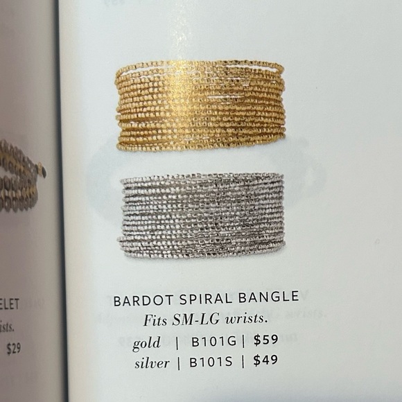 Stella & Dot Gold Bardot Spiral Bangle Wrap Bracelet - Picture 7 of 9